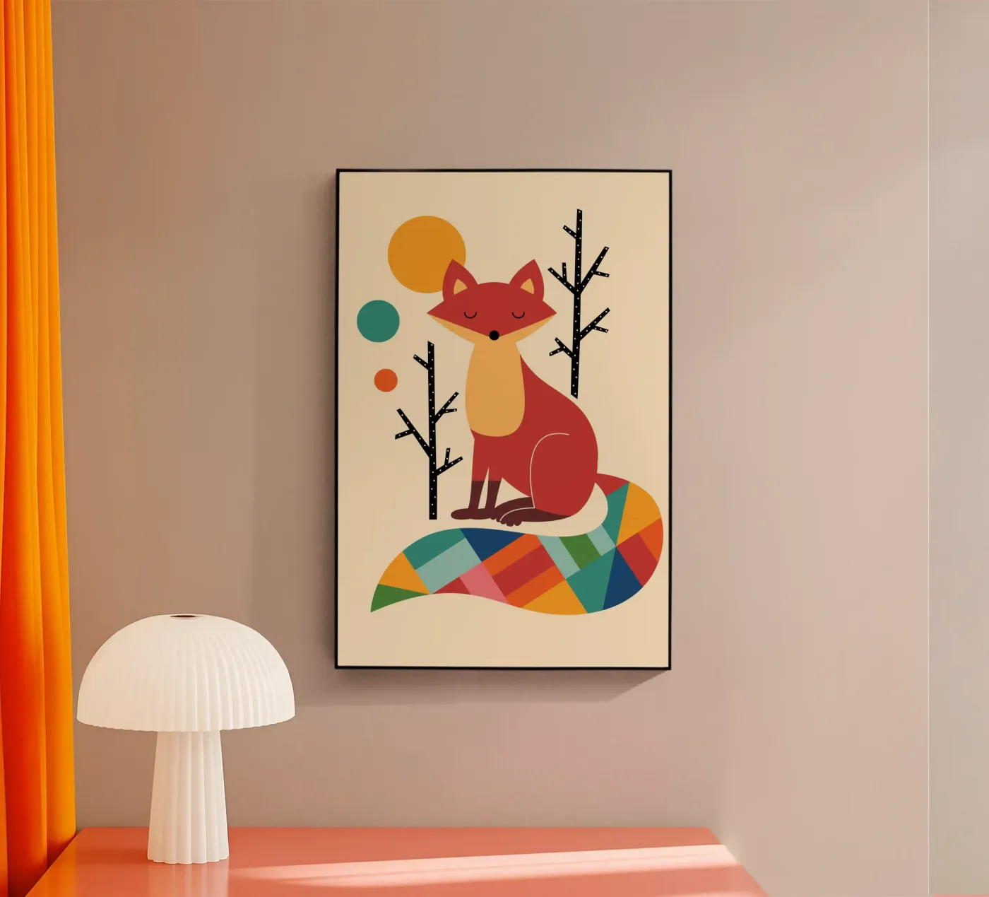 Volpe arcobaleno plexiglass da Andy Westface