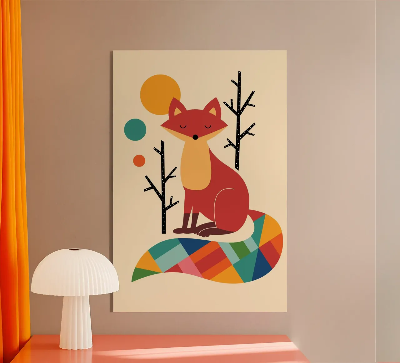 Volpe arcobaleno plexiglass da Andy Westface