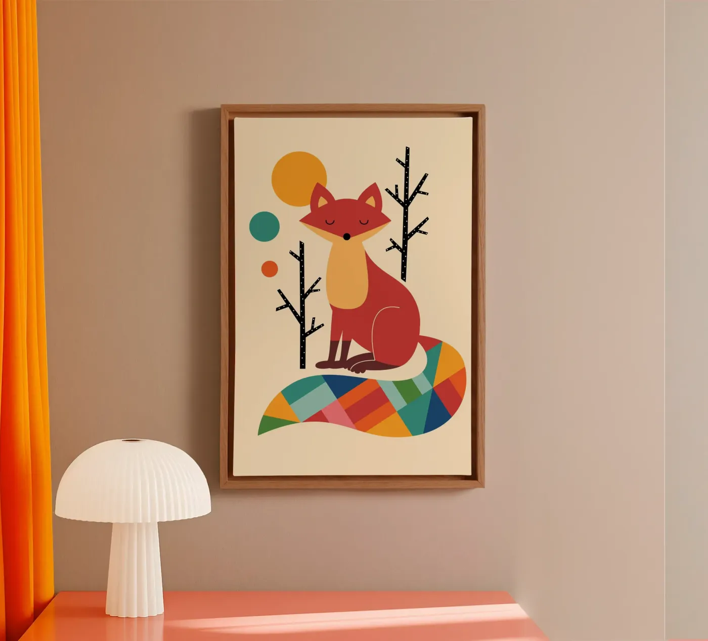 Rainbow Fox canvas by Andy Westface