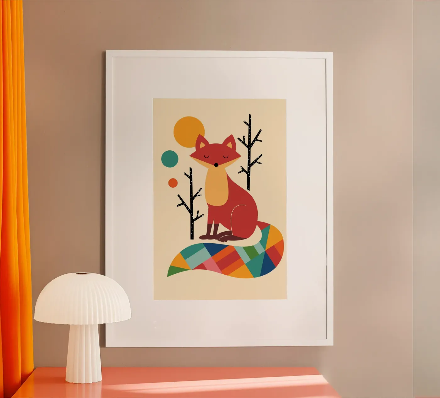 Regenboogvos poster van Andy Westface
