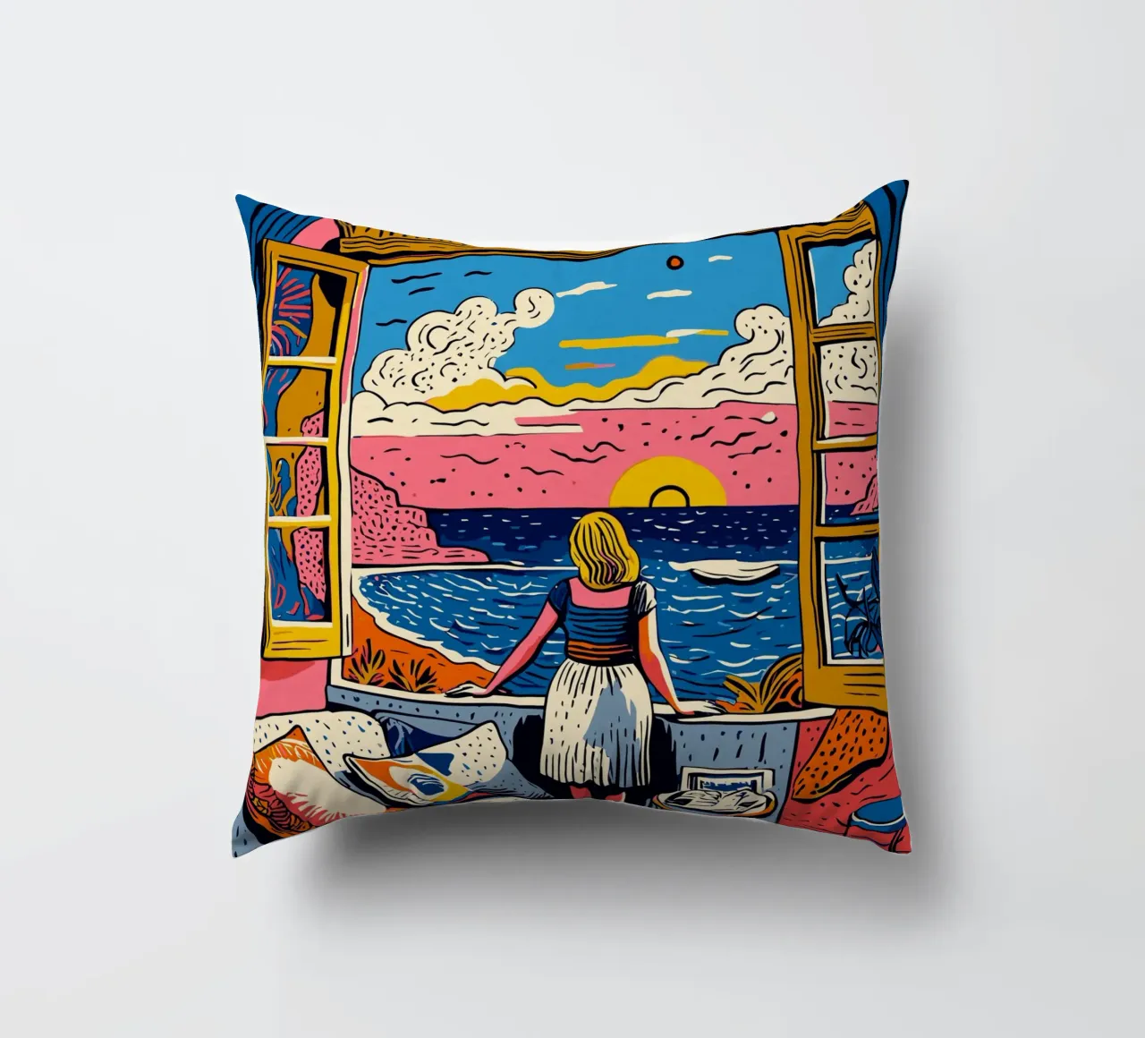 Tramonto in studio a Cannes cuscino da Couleursdusud