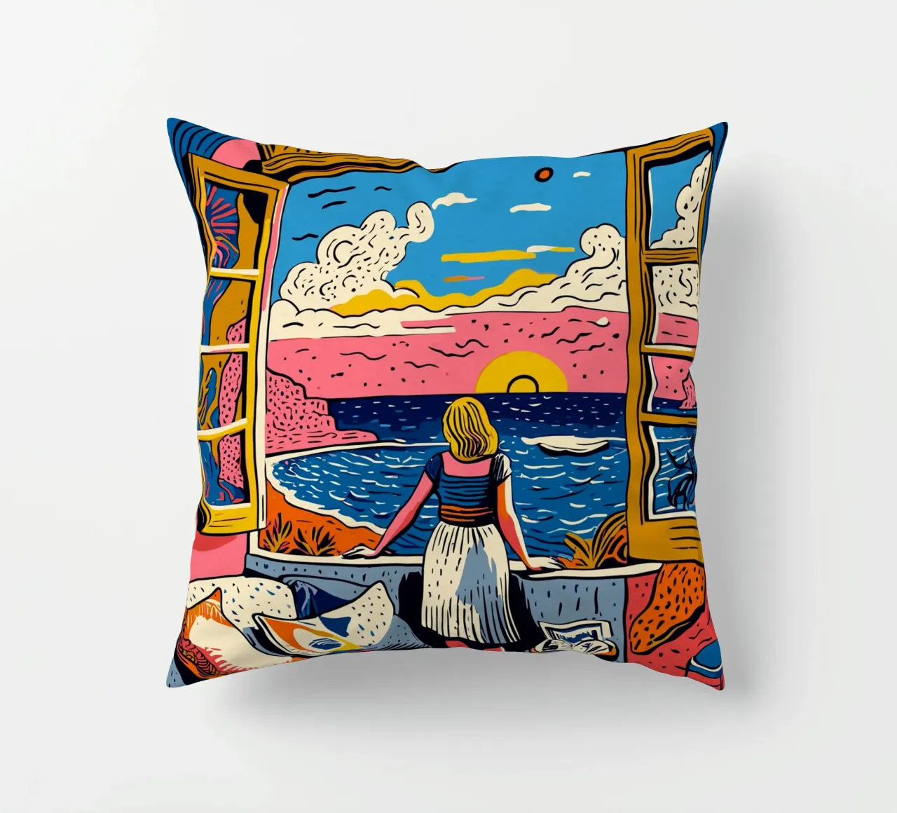 Tramonto in studio a Cannes cuscino da Couleursdusud