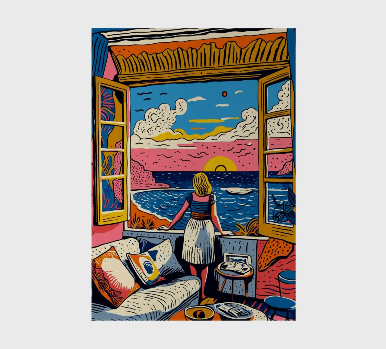 Sunset in the studio in Cannes notebook by Couleursdusud