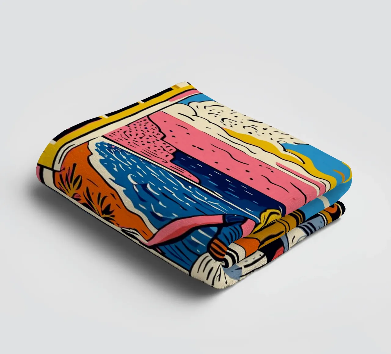 Sunset in the studio in Cannes towel by Couleursdusud