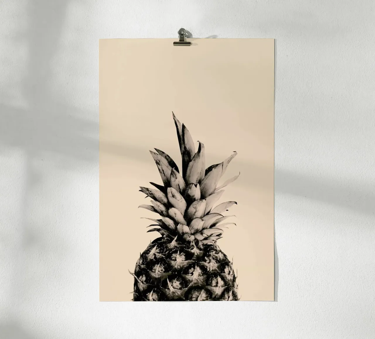Pink Pineapple poster con telaio in plastica da cafelab