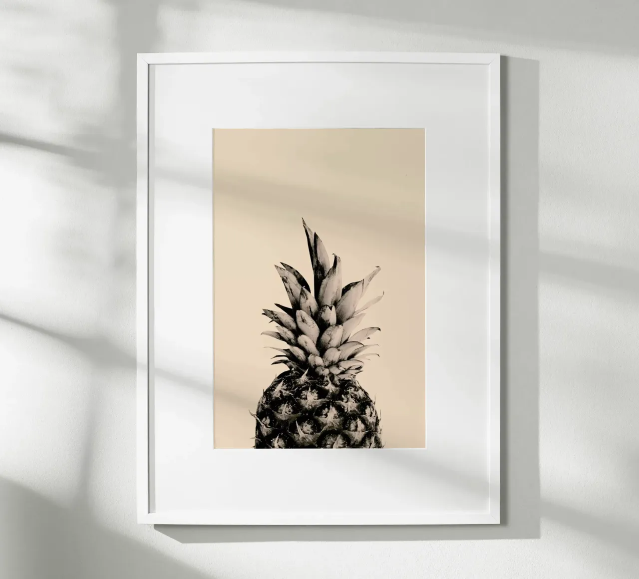 Pink Pineapple poster con telaio in plastica da cafelab