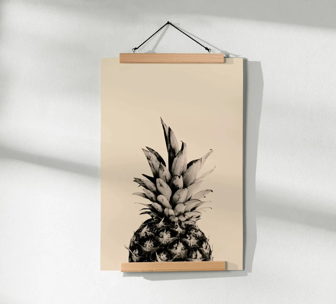 Pink Pineapple poster con telaio in plastica da cafelab