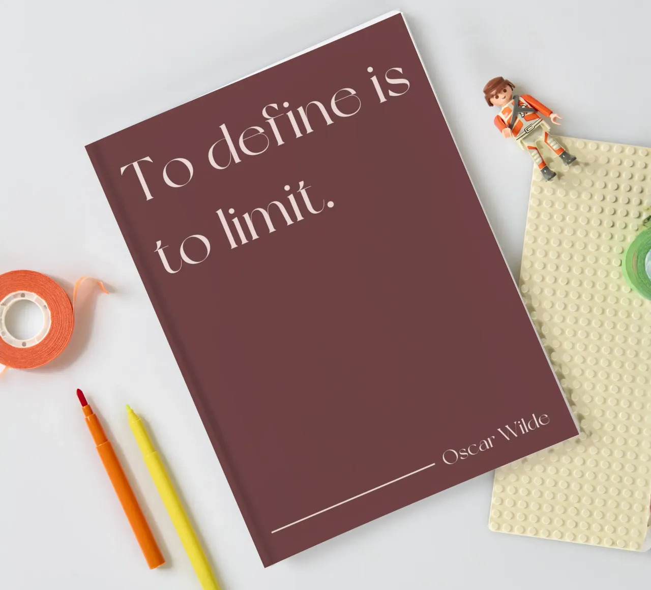 To define is to be limit quote (Brown Tone) notebook by Paigaam Studio