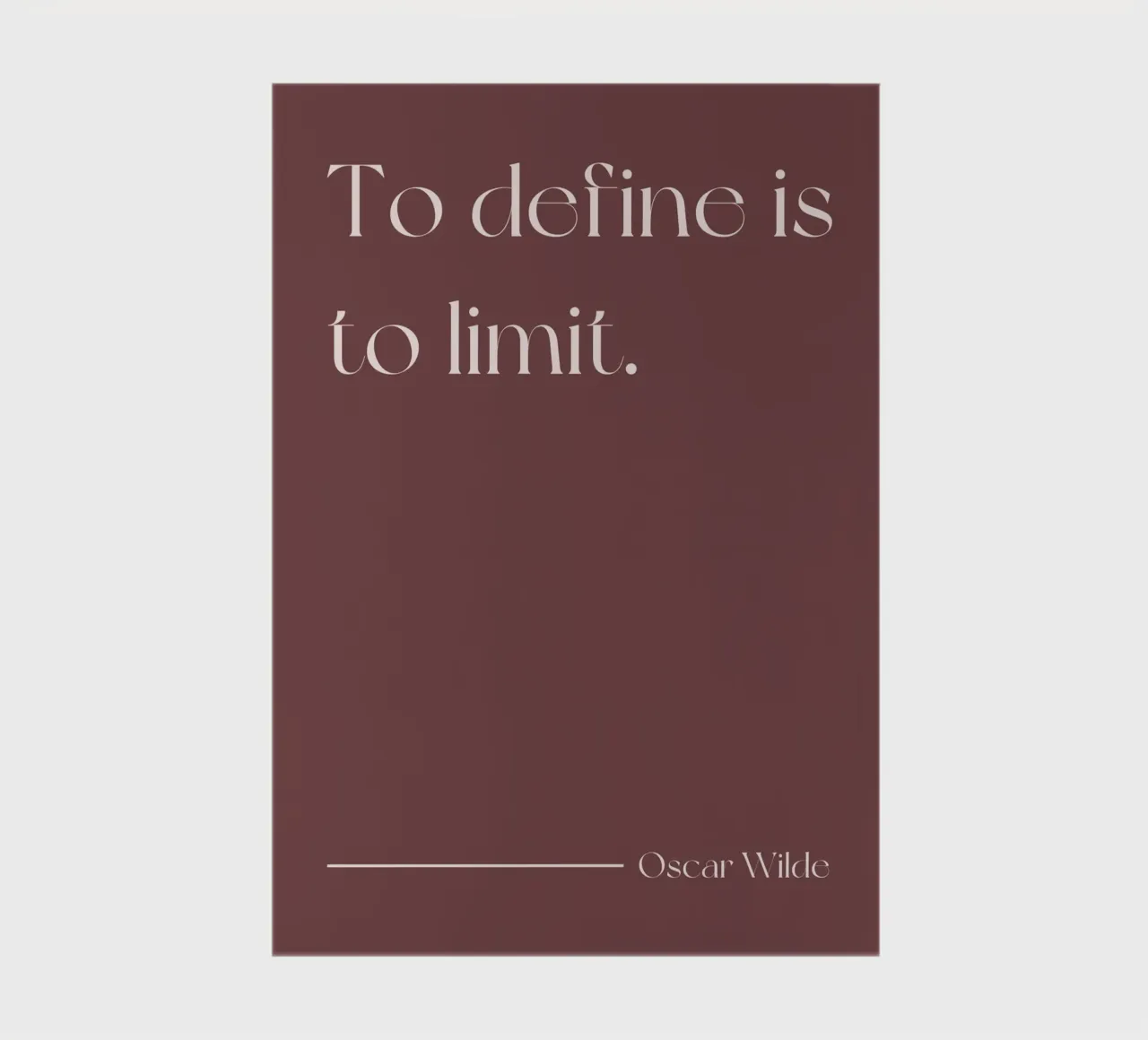 To define is to be limit quote (Brown Tone) notebook by Paigaam Studio