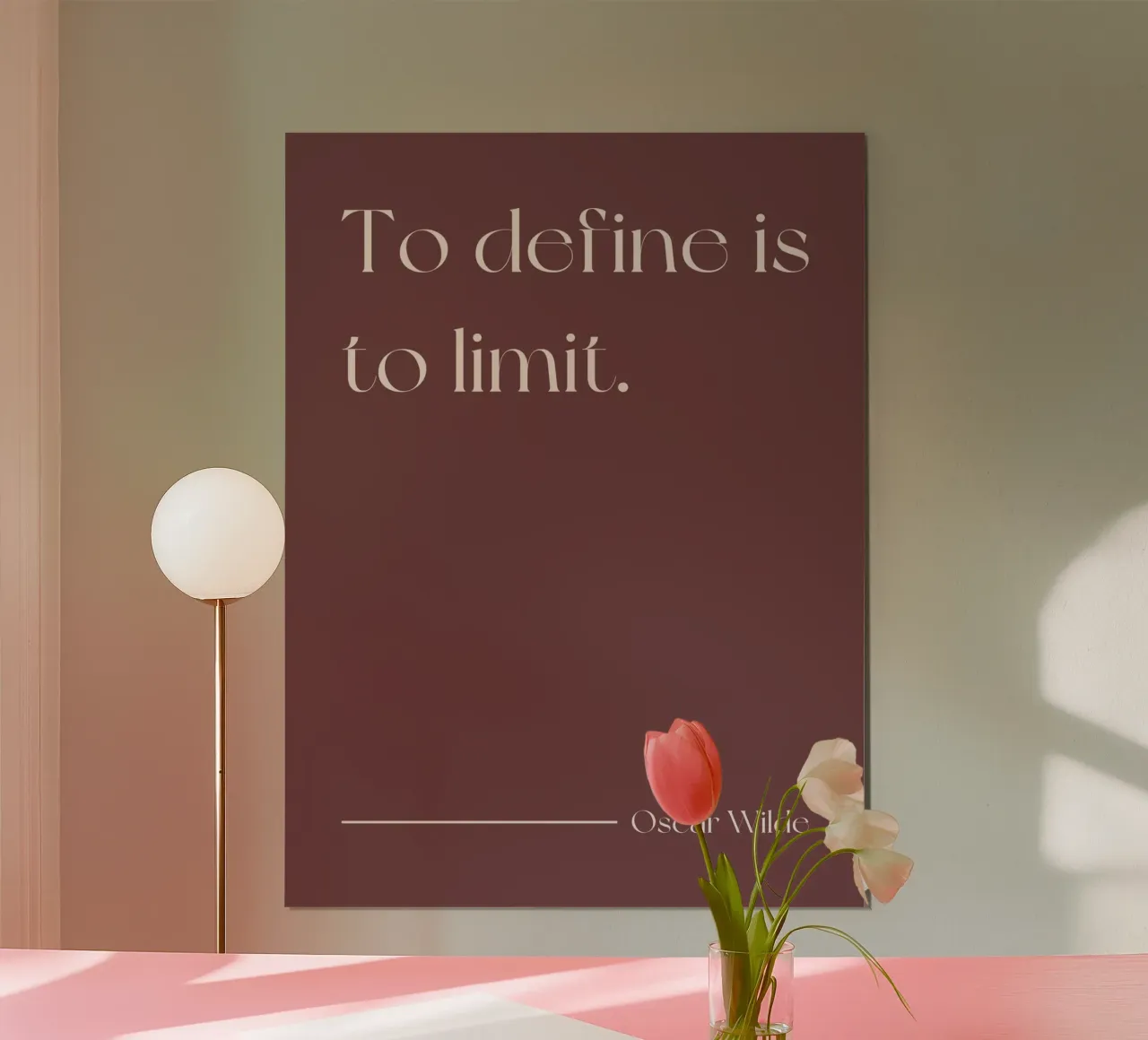 To define is to be limit quote (Brown Tone) poster by Paigaam Studio