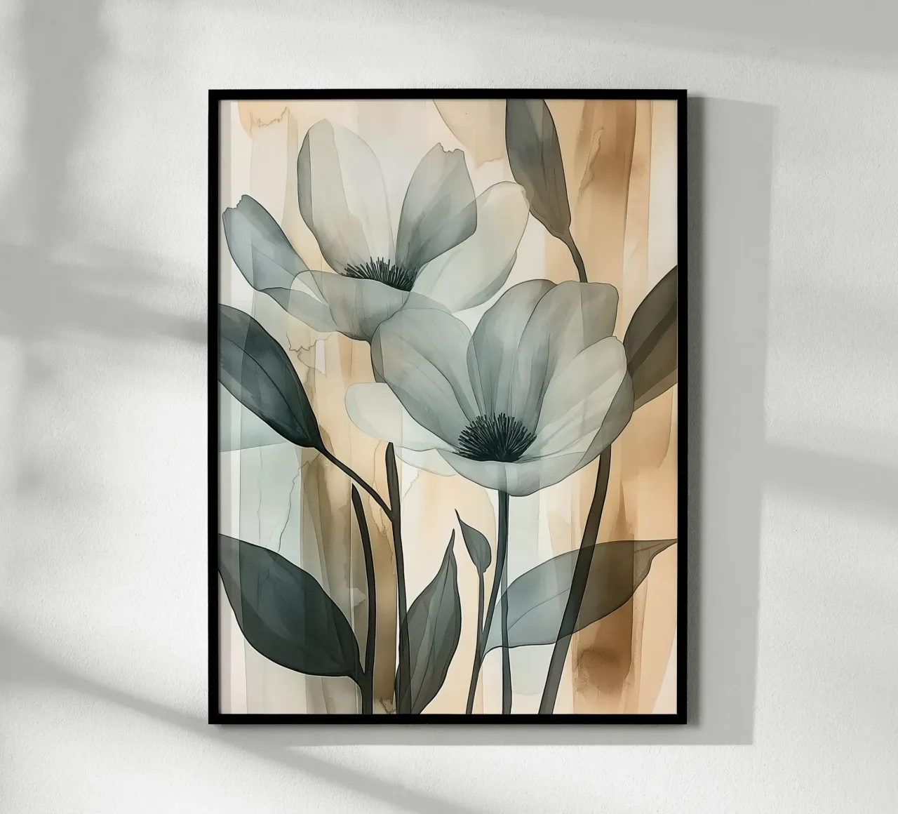 Eleganti fiori ad acquerello poster da Flora & Horizon