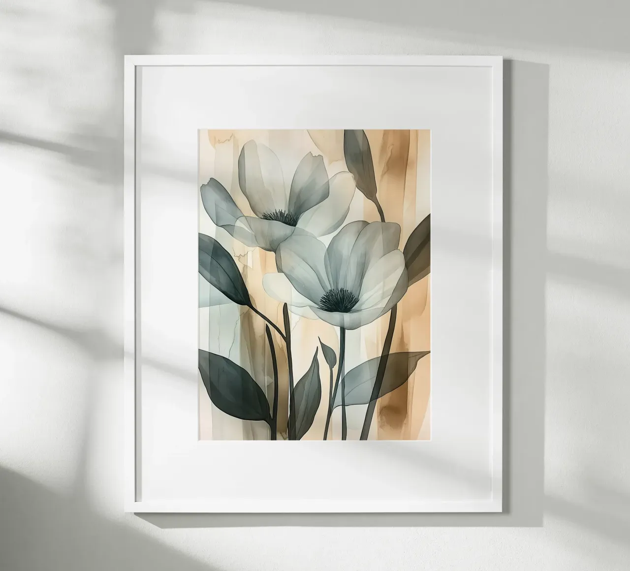 Eleganti fiori ad acquerello poster da Flora & Horizon