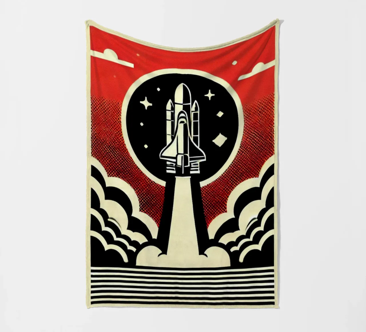 Navette spatiale - impression d'affiches vintage plaid polaire de posterprints-by-nomad