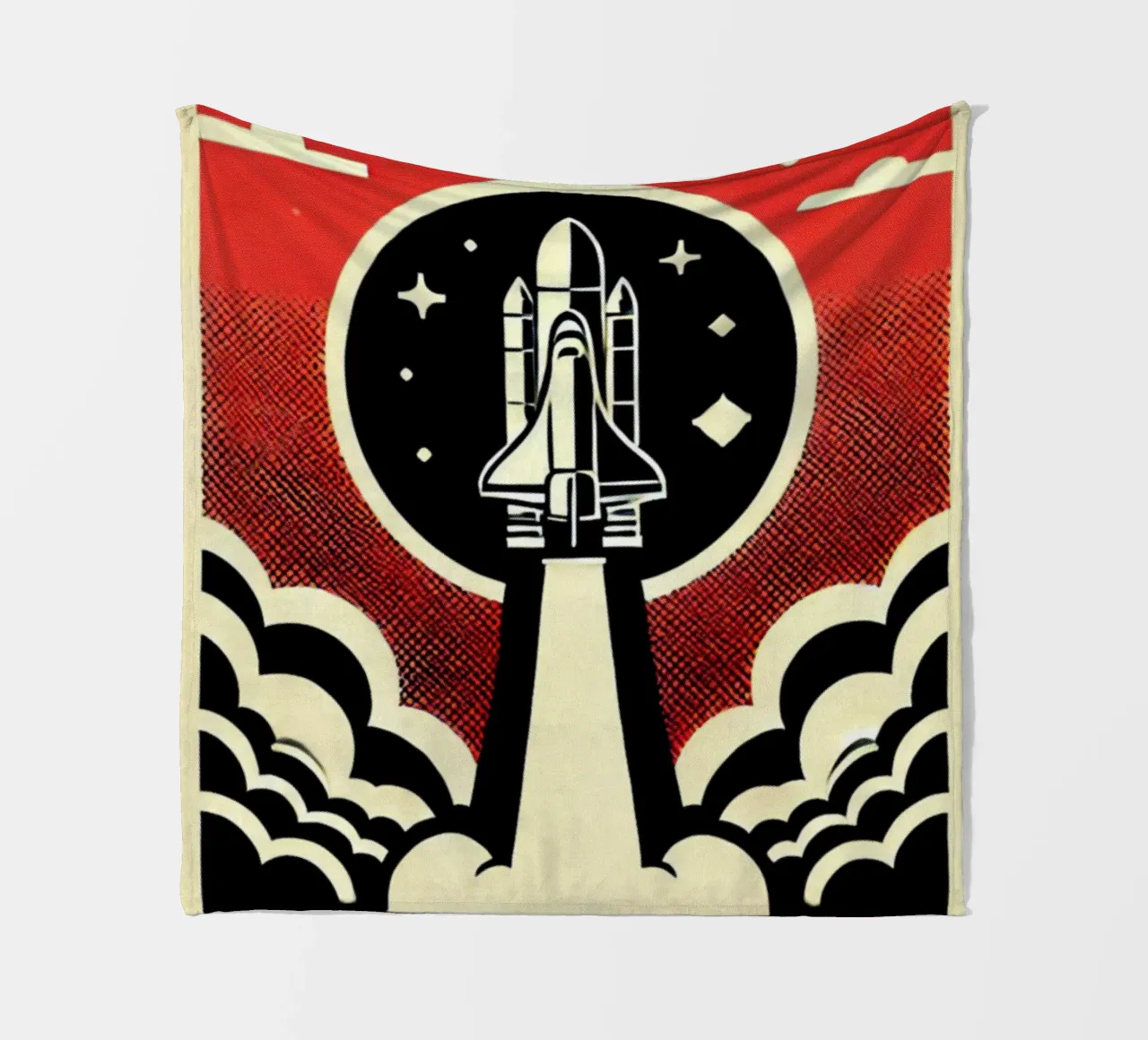 Navette spatiale - impression d'affiches vintage plaid polaire de posterprints-by-nomad
