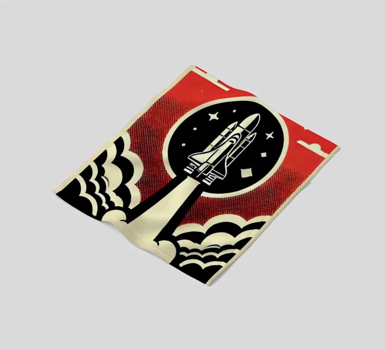 Navette spatiale - impression d'affiches vintage plaid polaire de posterprints-by-nomad