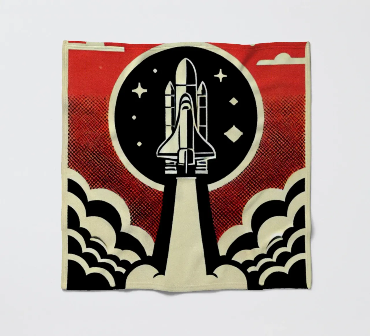 Navette spatiale - impression d'affiches vintage plaid polaire de posterprints-by-nomad