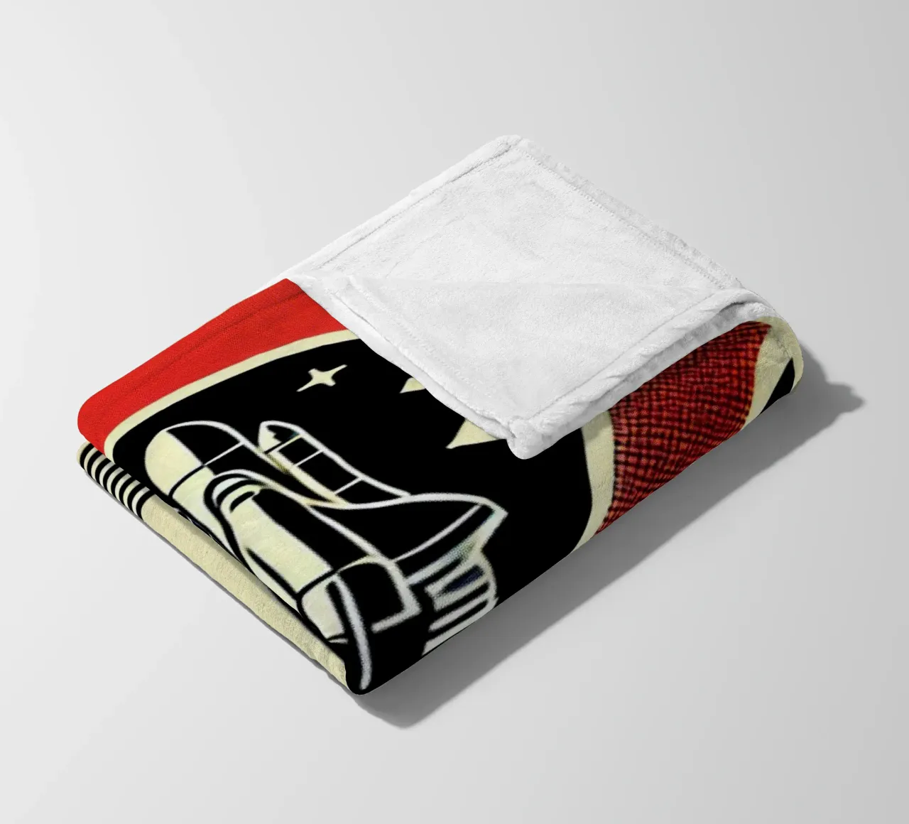 Navette spatiale - impression d'affiches vintage plaid polaire de posterprints-by-nomad