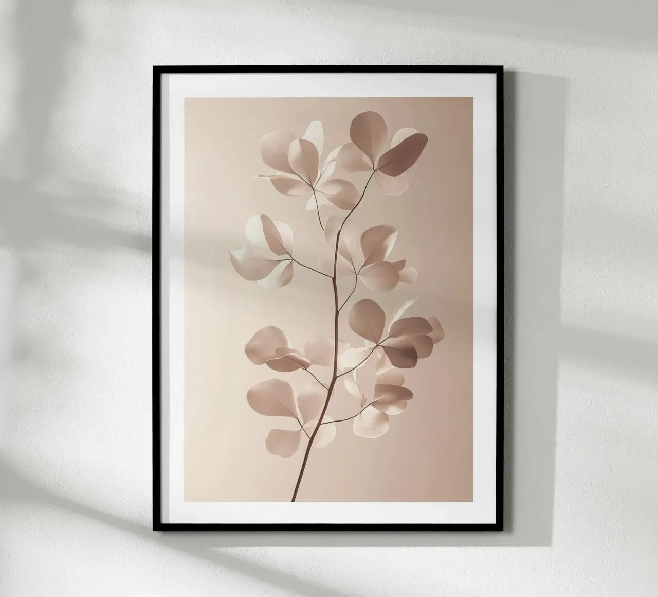 Ramo minimalista beige poster con telaio in legno da Flora & Horizon