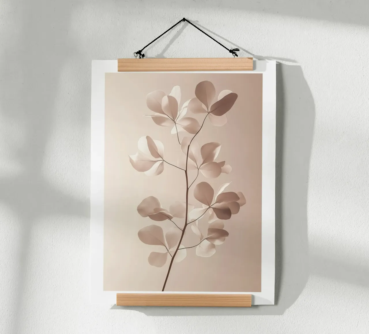 Ramo minimalista beige poster con telaio in legno da Flora & Horizon