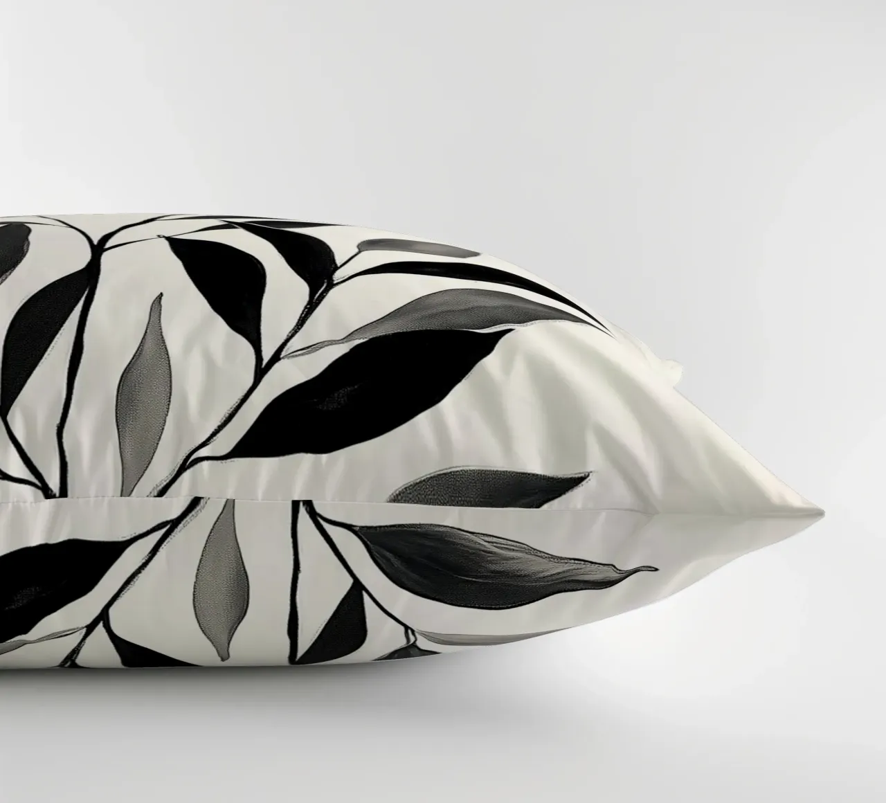Monochrome foliage decorative cushion by Flora & Horizon