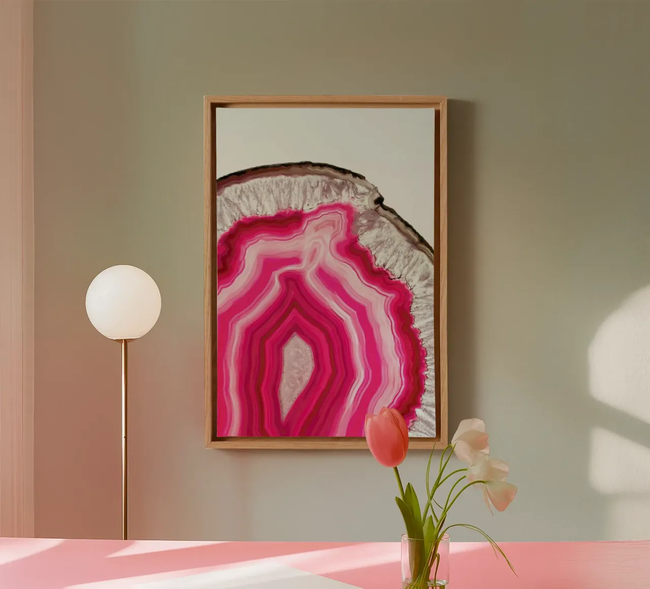 Translucent Agate tela con Cornice a cassetta da cafelab
