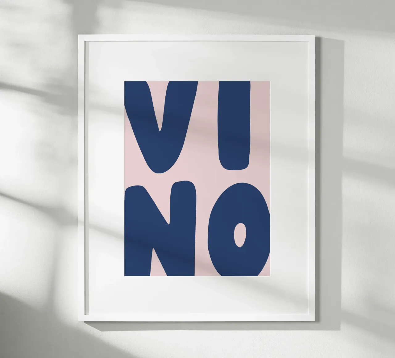 Vino poster with plastic frame by we line studio - art