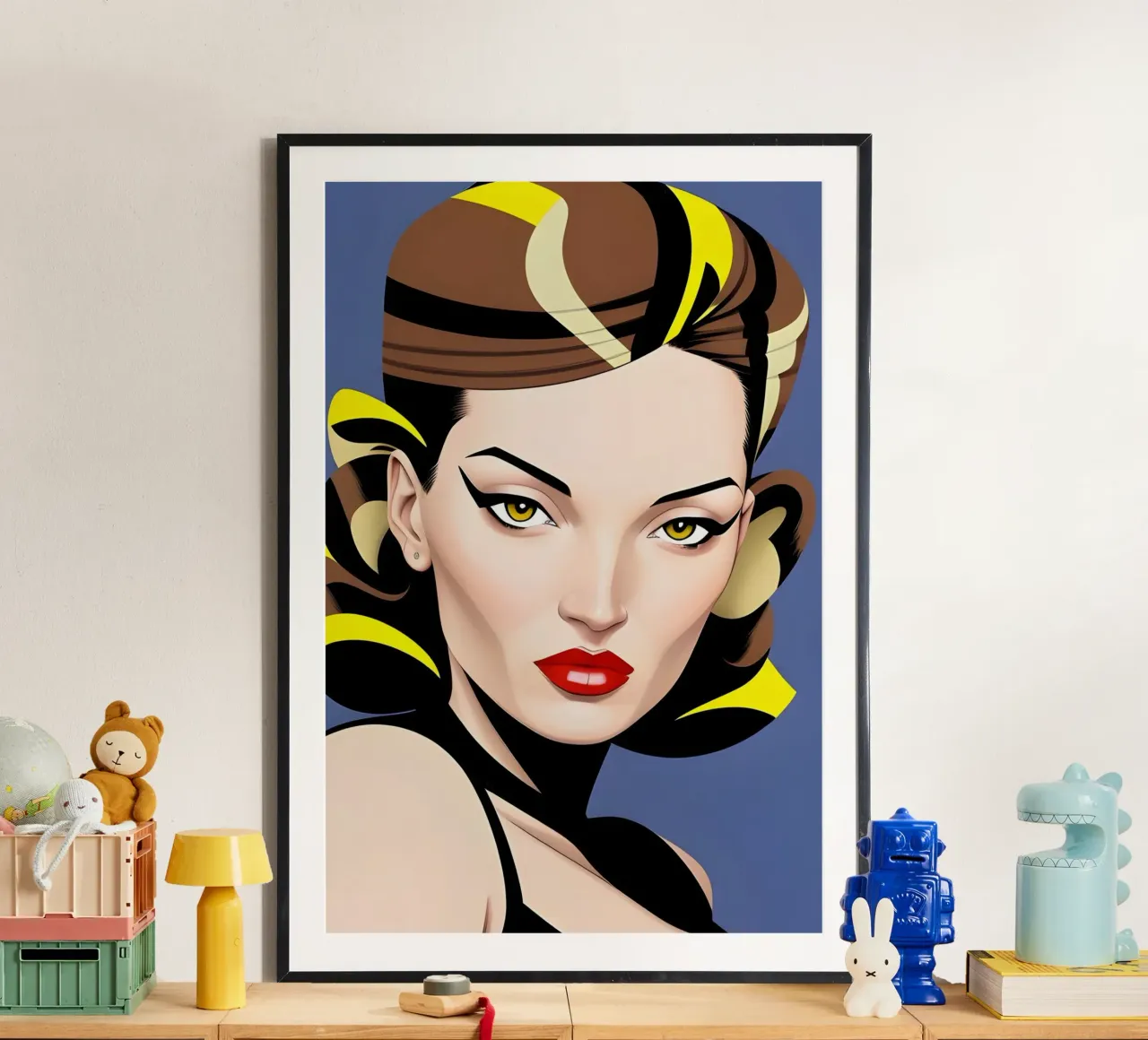 VOGUE DOPAMINA MODA poster con telaio in legno da ART DECO