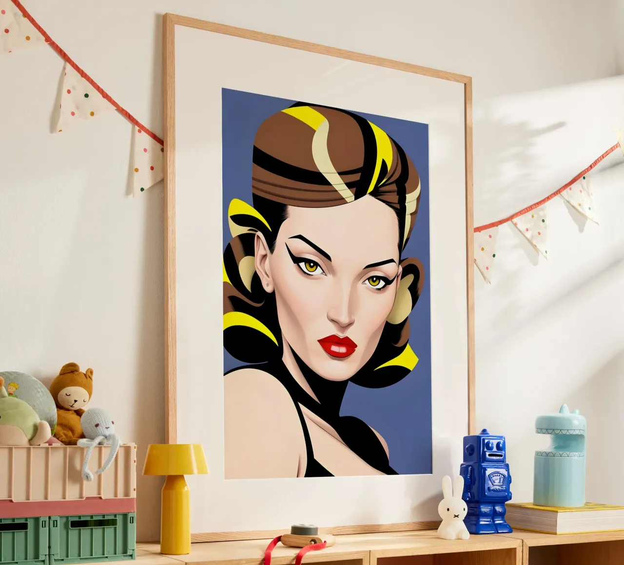 VOGUE DOPAMINA MODA poster con telaio in legno da ART DECO