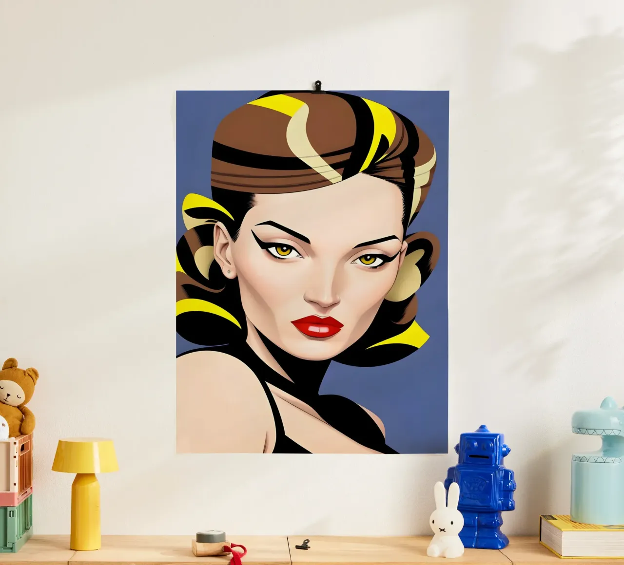 VOGUE DOPAMINA MODA poster con telaio in legno da ART DECO
