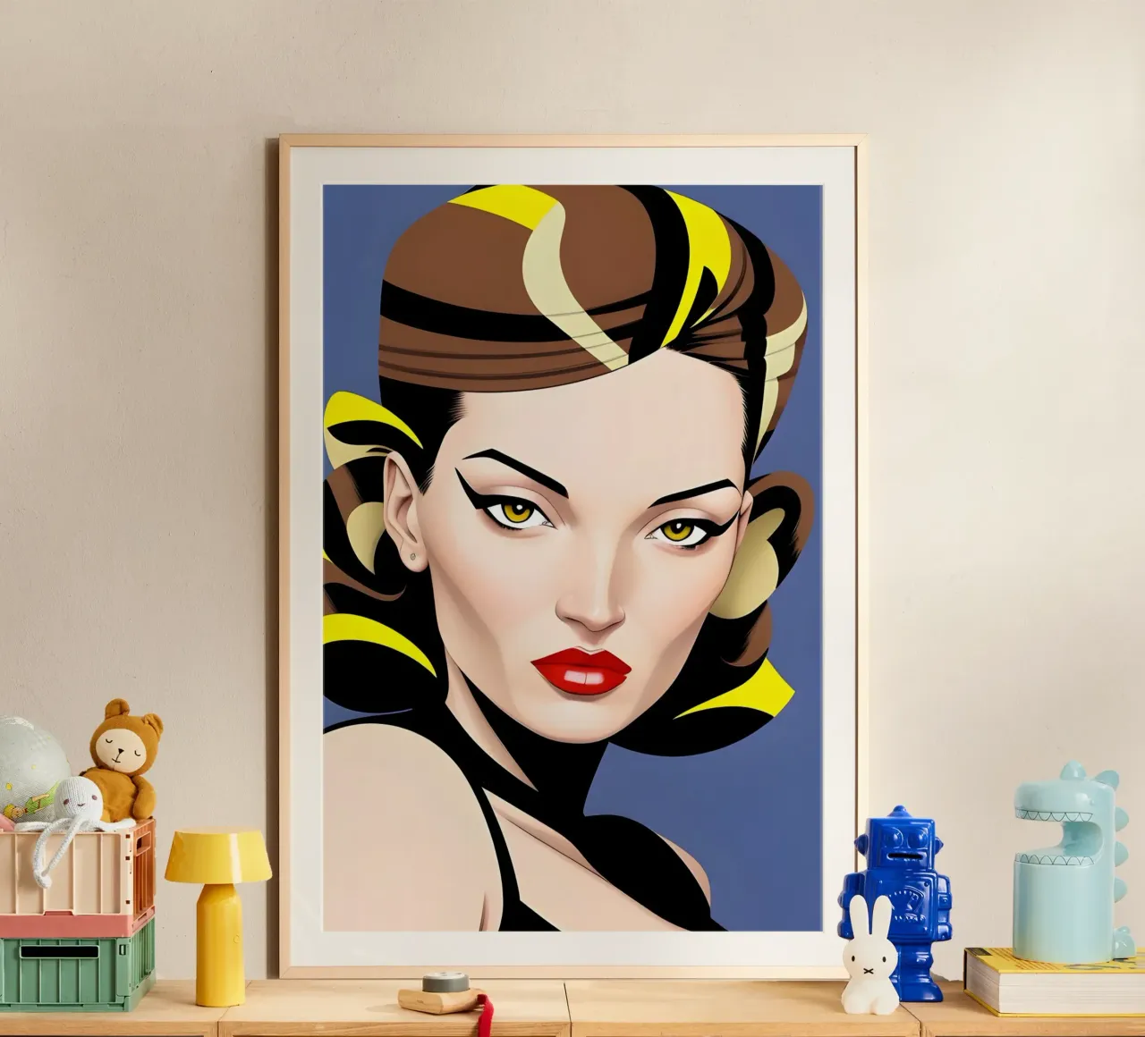 VOGUE DOPAMINA MODA poster con telaio in legno da ART DECO