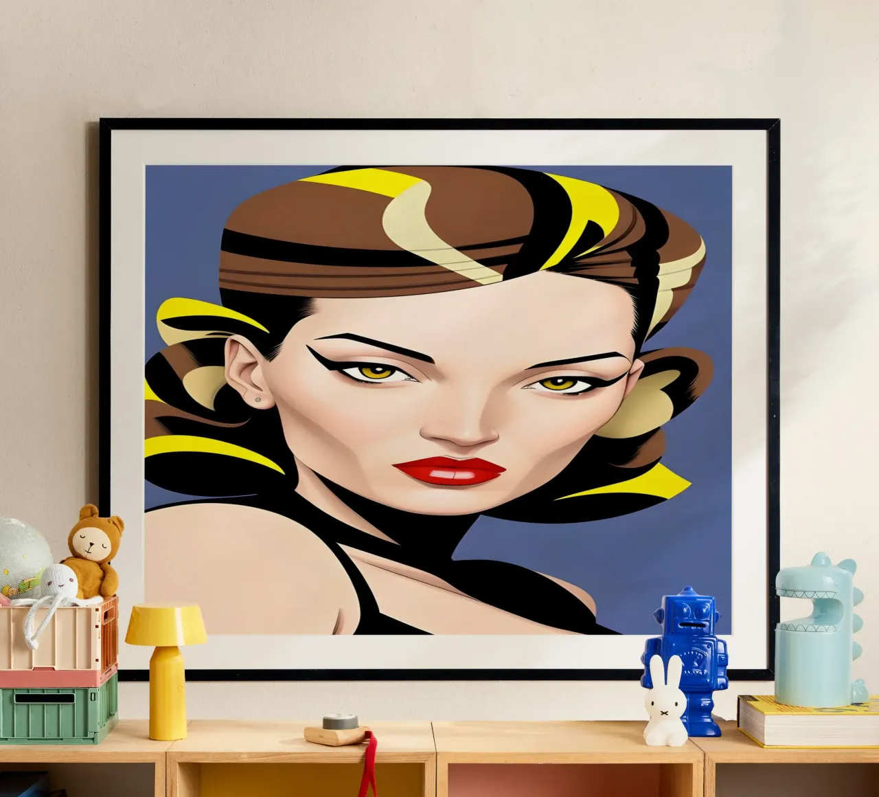 VOGUE DOPAMINA MODA poster con telaio in legno da ART DECO