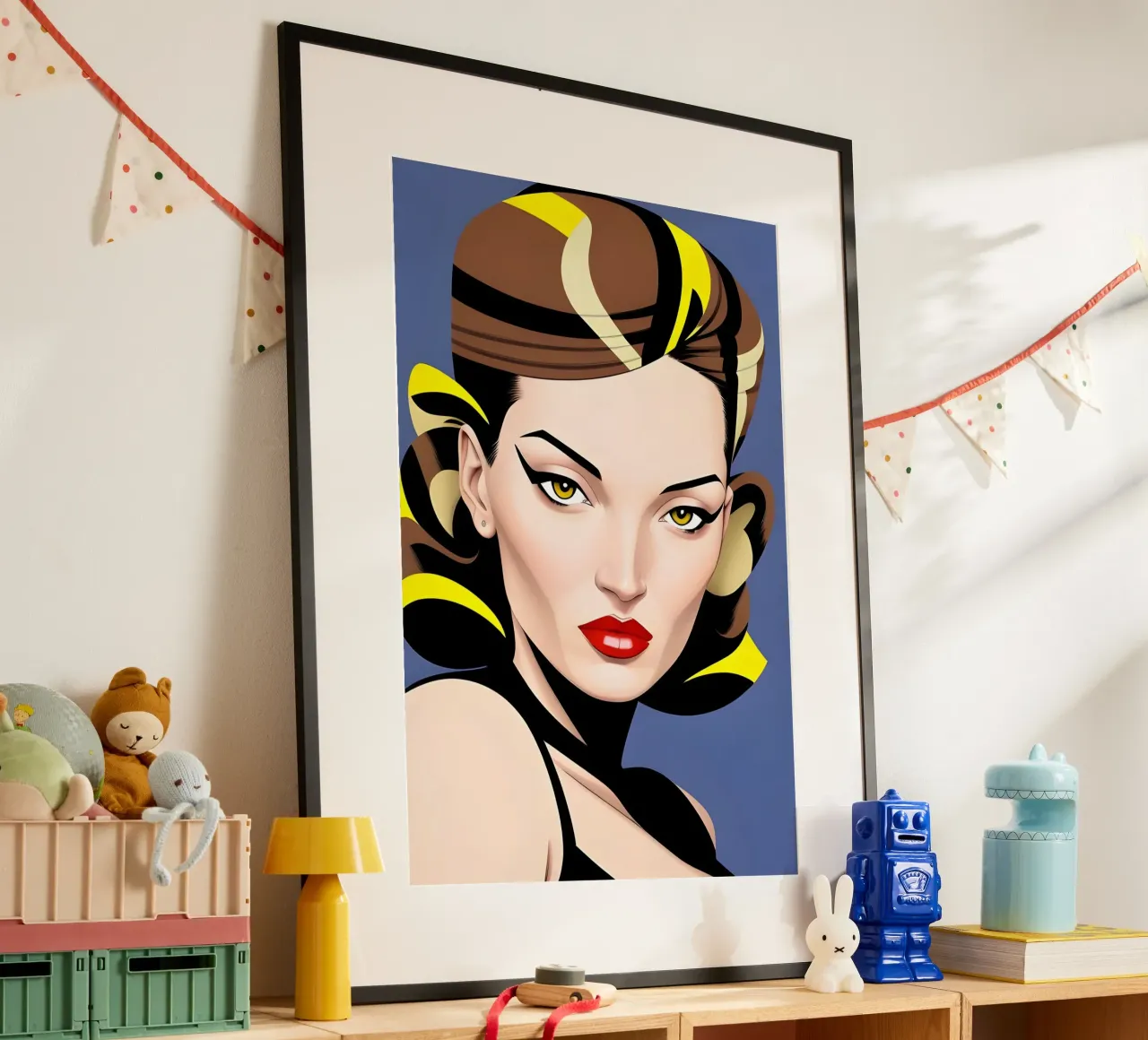 VOGUE DOPAMINA MODA poster con telaio in legno da ART DECO