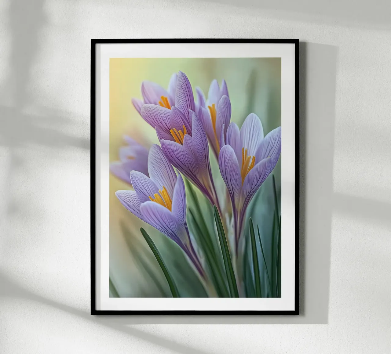 Crocus violets poster with aluminum frame by Flora & Horizon