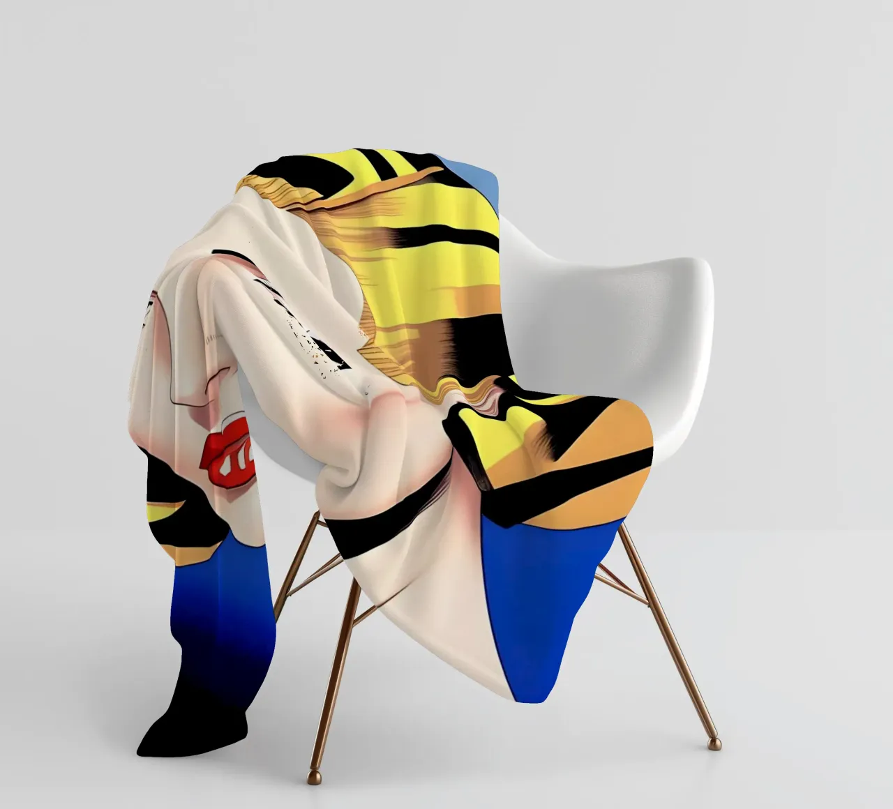 Dessin de mode plaid polaire de ART DECO