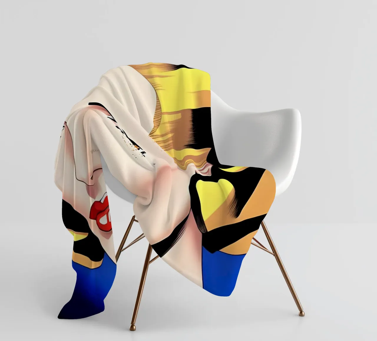 Dessin de mode plaid polaire de ART DECO