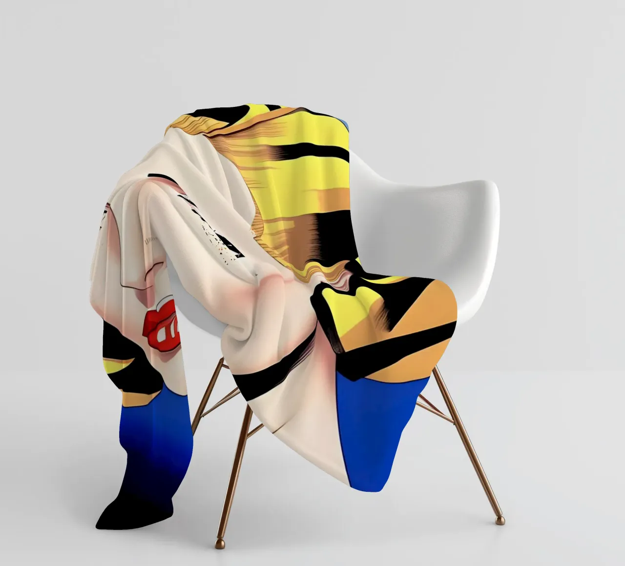 Dessin de mode plaid polaire de ART DECO