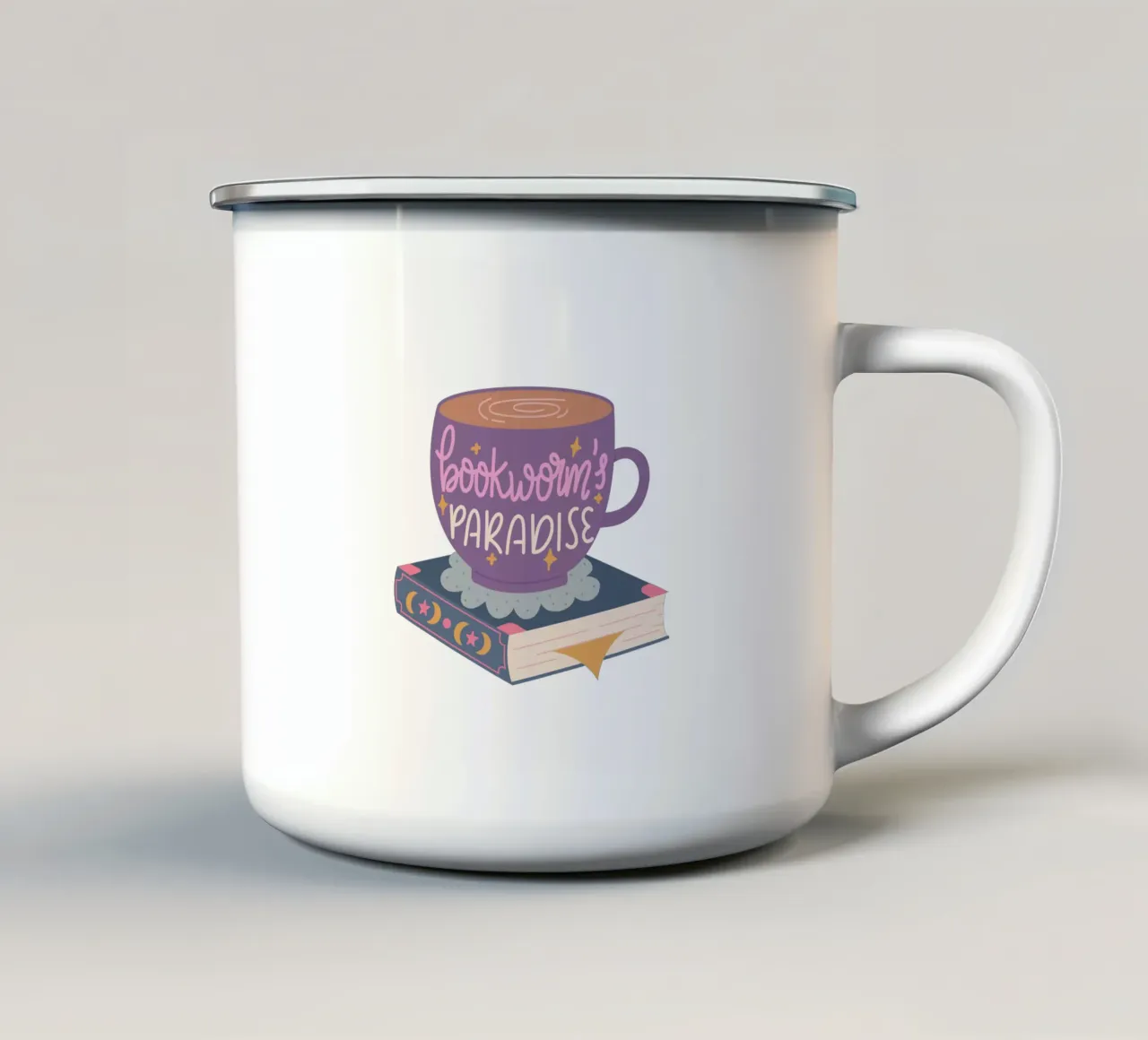 Il paradiso dei topi di biblioteca tazza in smalto da Kiroiharu