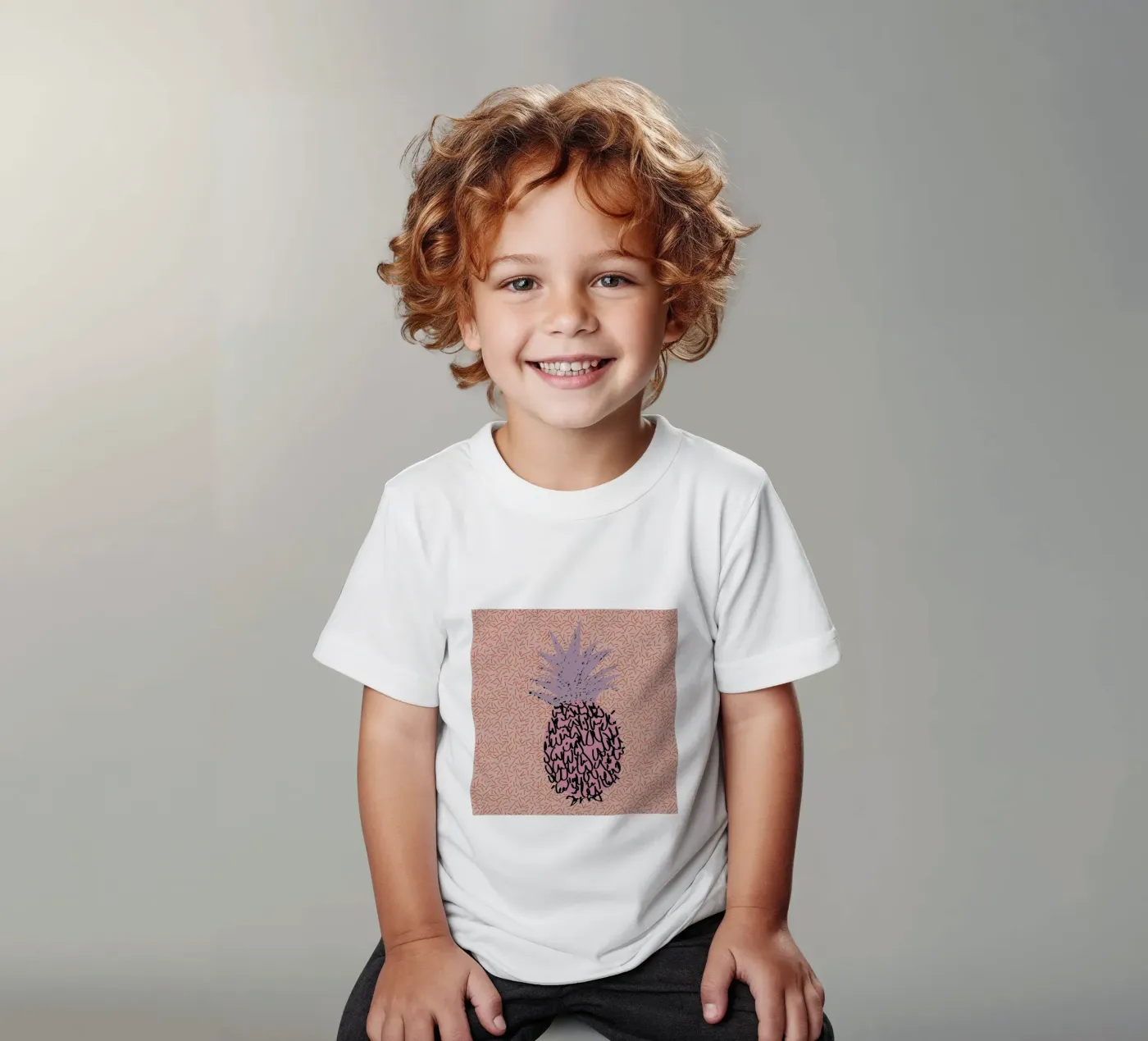 Memphis Pineapple t-shirt bambini da Mariery Young