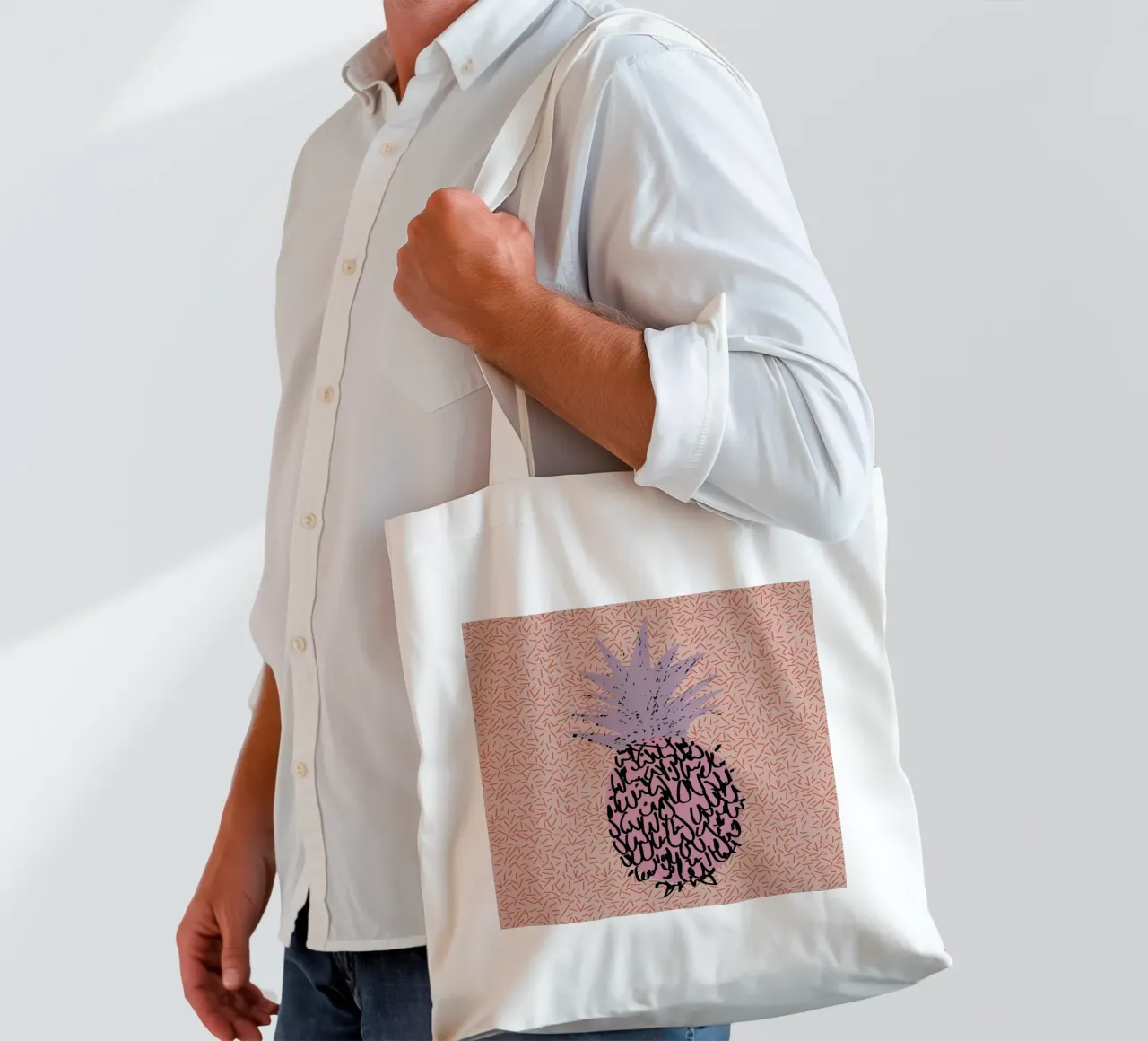 Memphis Pineapple borsa in juta da Mariery Young