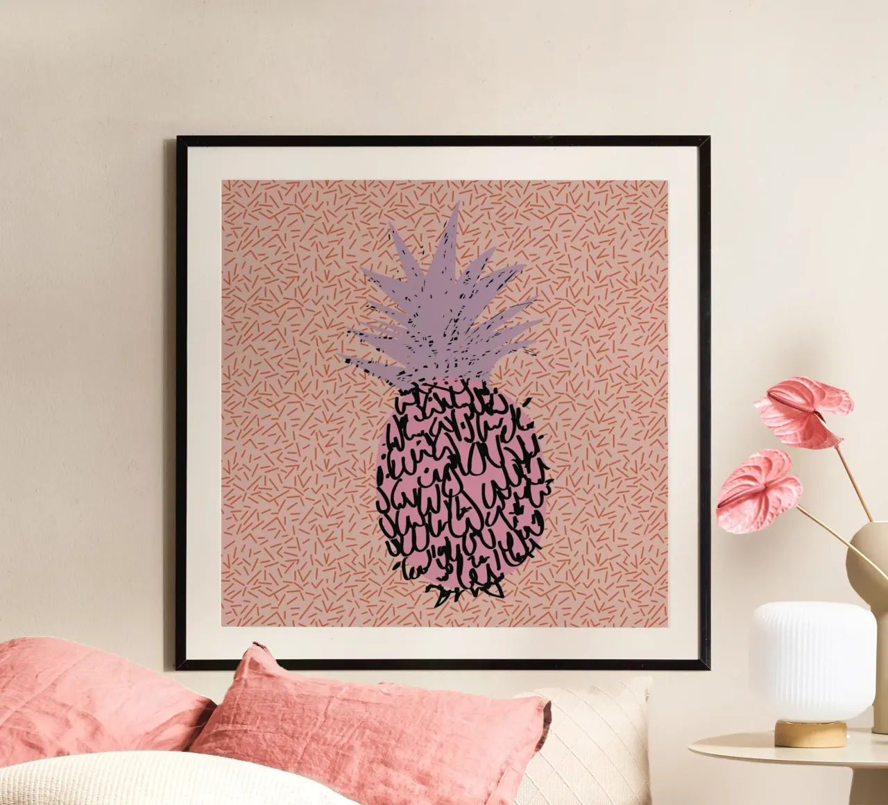 Memphis Pineapple poster da Mariery Young