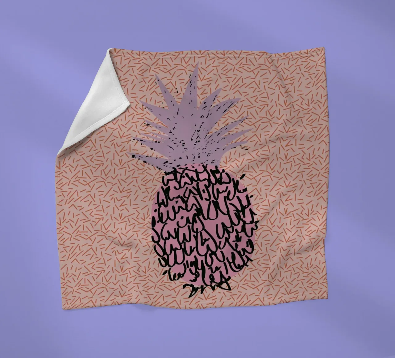 Memphis Pineapple fleecedeken van Mariery Young
