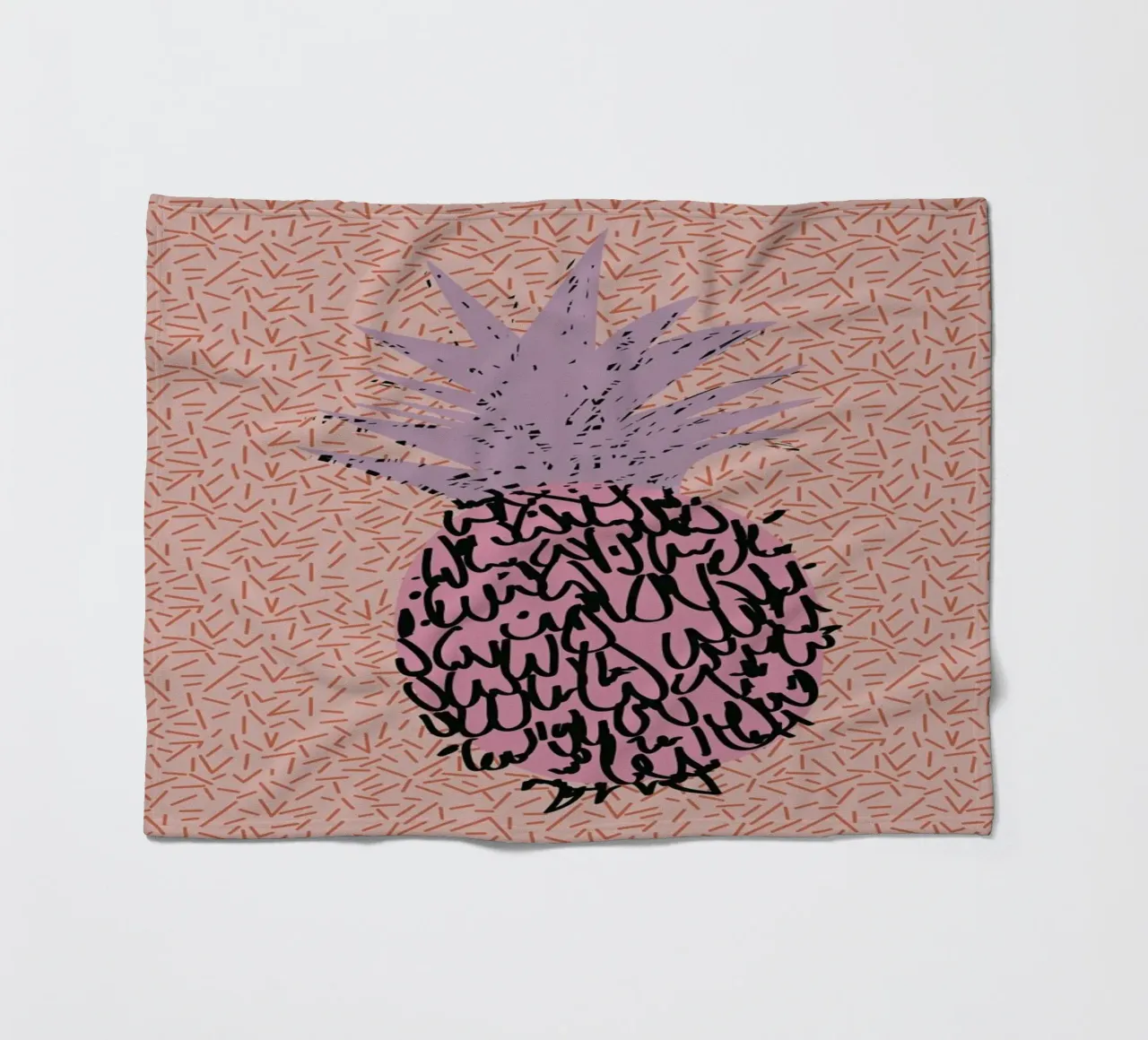 Memphis Pineapple fleecedeken van Mariery Young