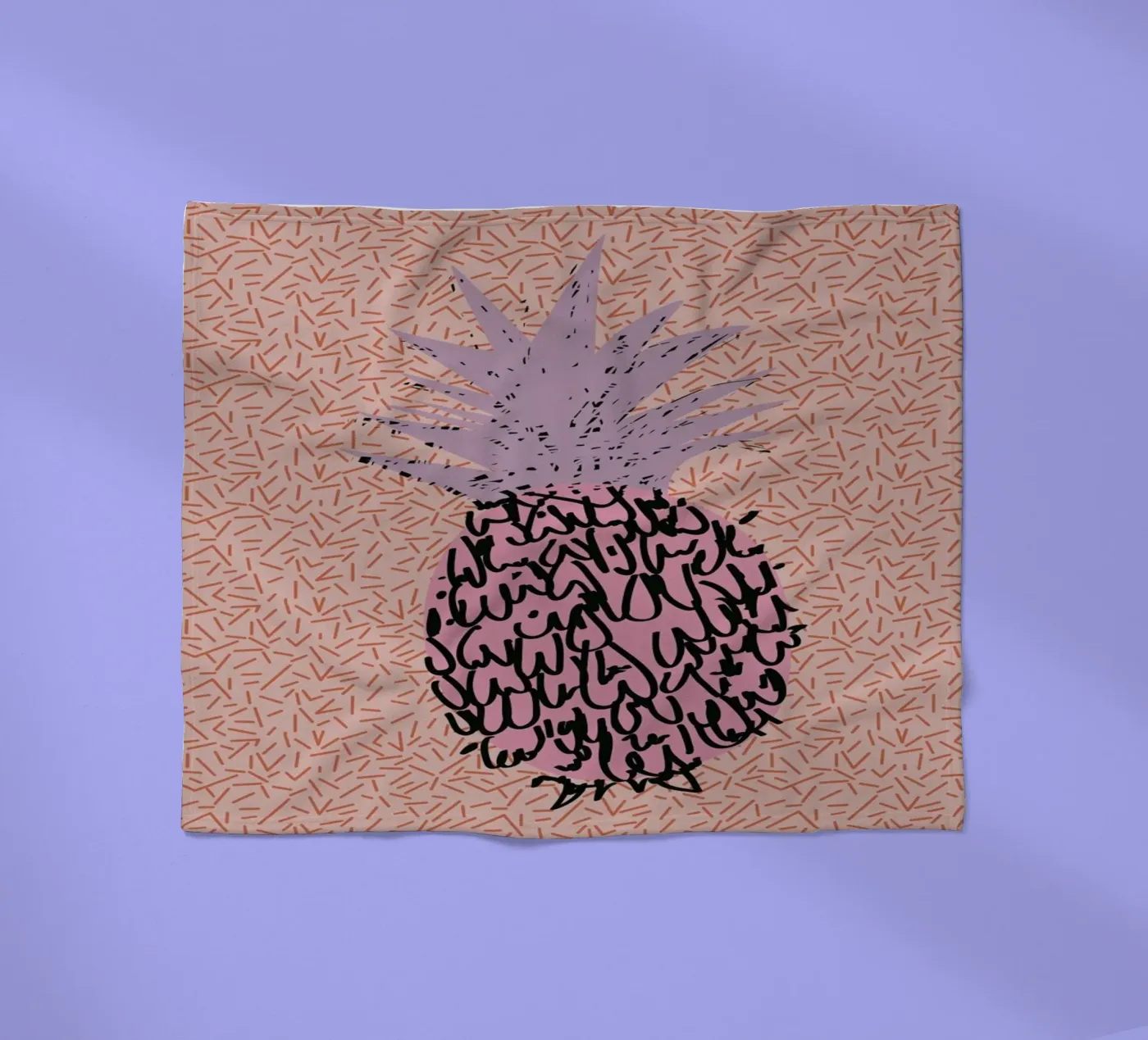 Memphis Pineapple fleecedeken van Mariery Young