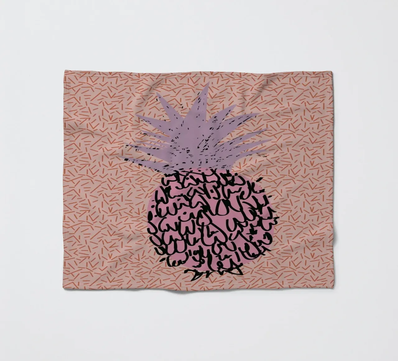 Memphis Pineapple fleecedeken van Mariery Young