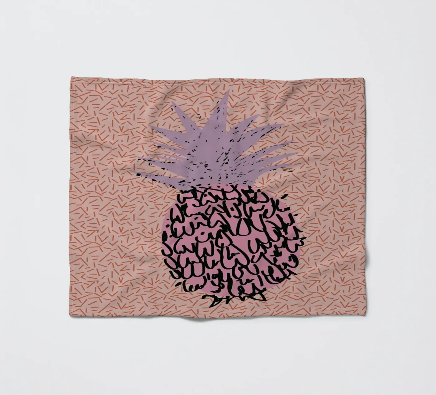 Memphis Pineapple fleecedeken van Mariery Young