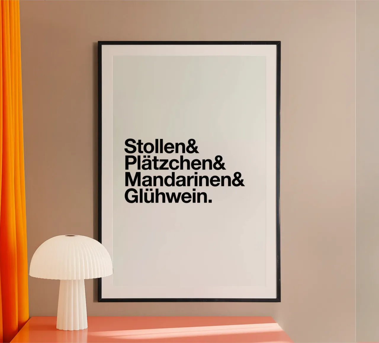 Stollen & Glühwein poster con telaio in alluminio da Studio One