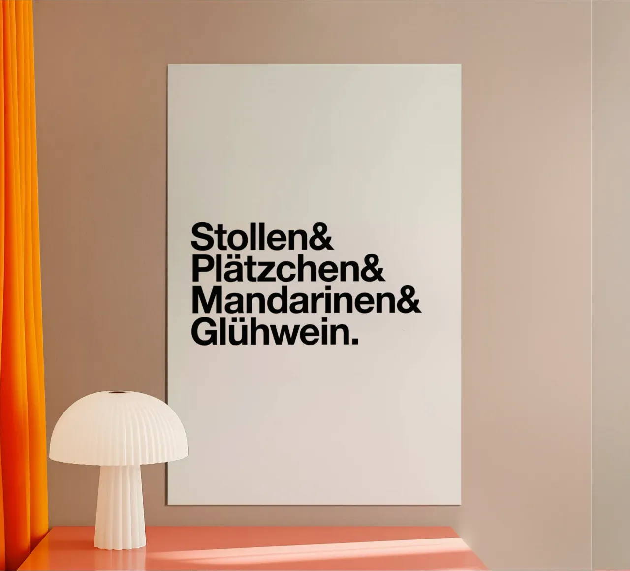 Stollen & Glühwein poster con telaio in alluminio da Studio One