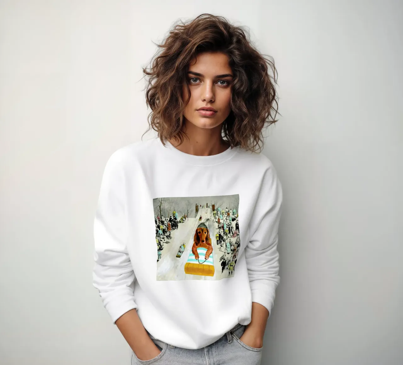 Snow day sweatshirt by Ellen Weinstein