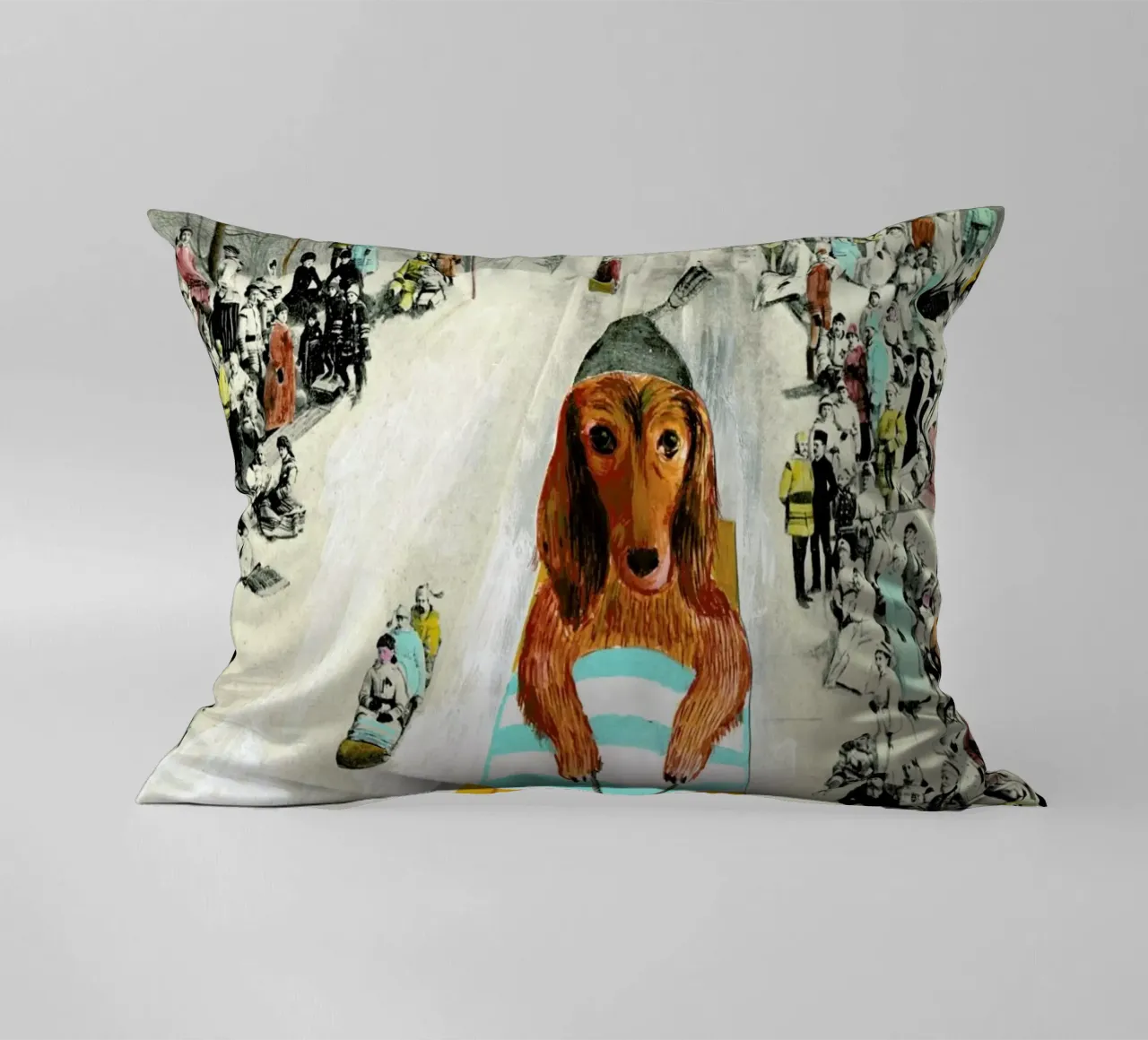 Snow day cuscino da Ellen Weinstein
