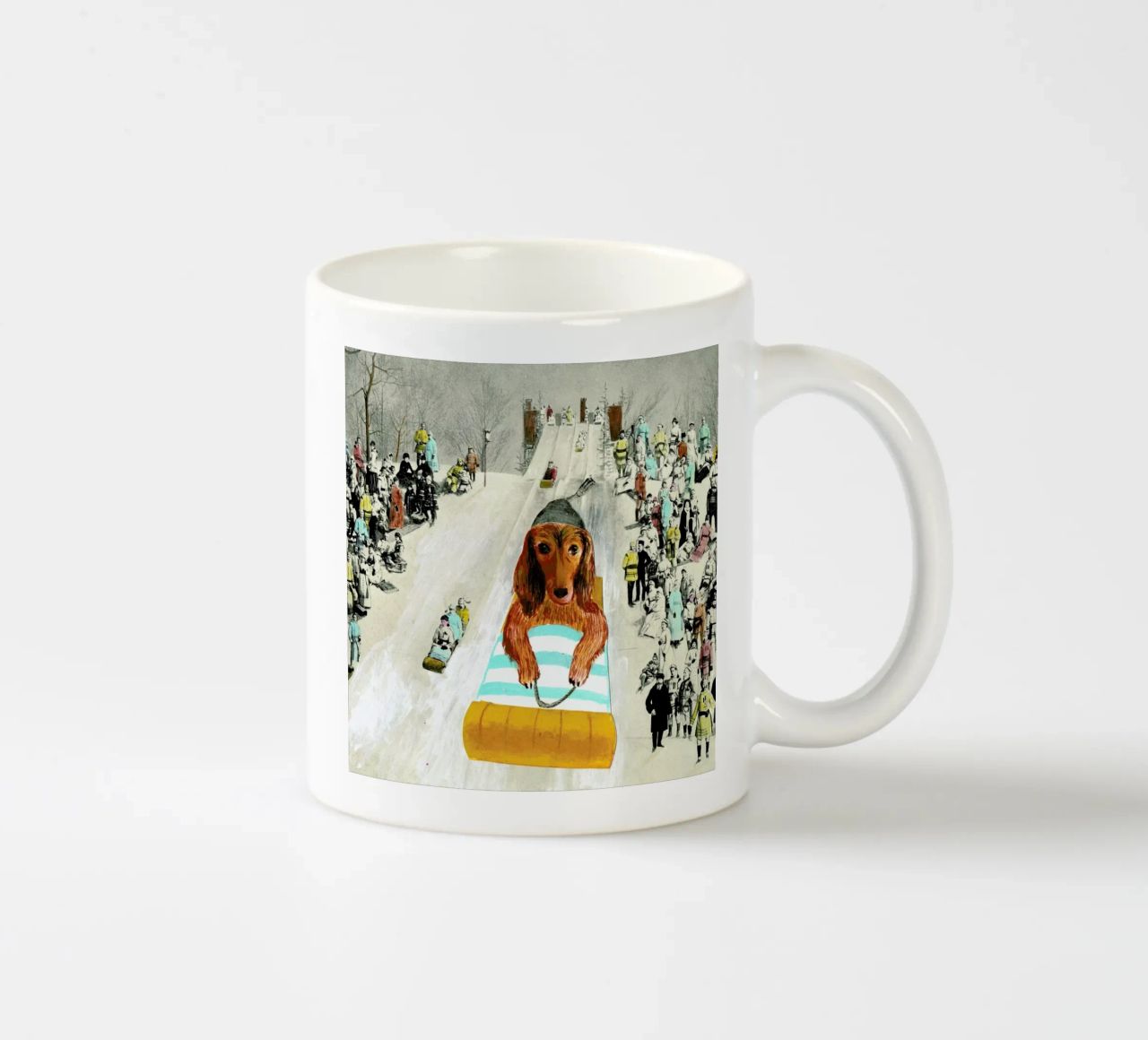 Snow day tazza in ceramica da Ellen Weinstein